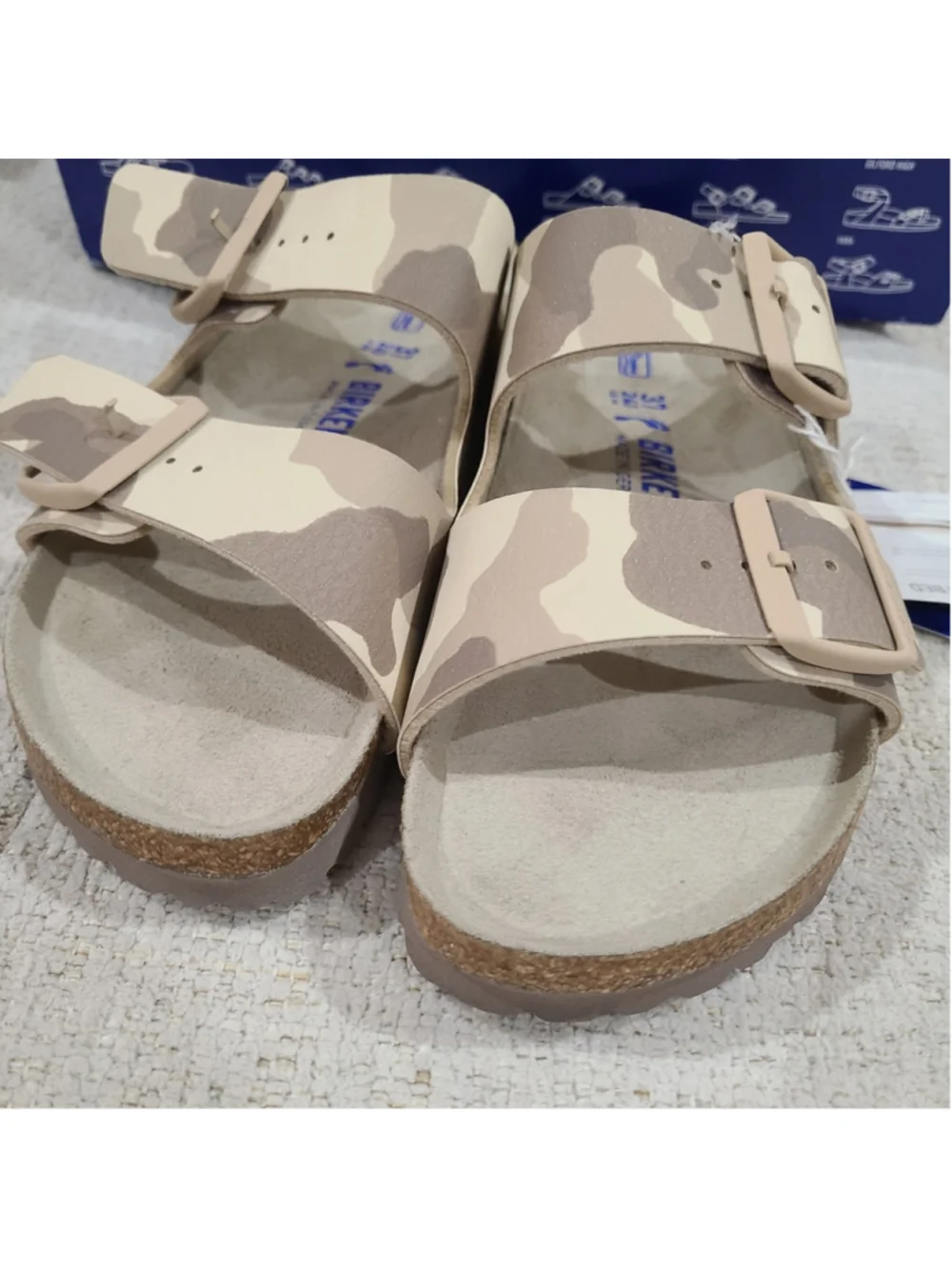 NEW Birkenstock Arizona Soft Footbed Slide Sandal Desert Soil Gray Taupe Sz 6